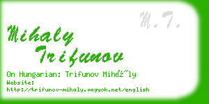 mihaly trifunov business card